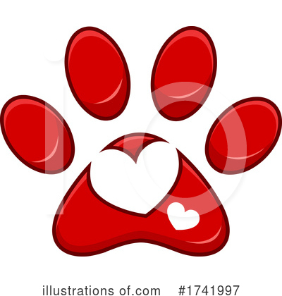 Paw Clipart #1741997 by Hit Toon