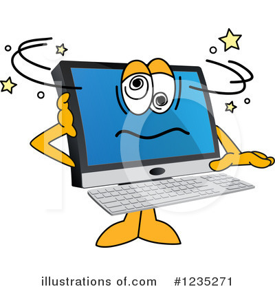 Pc Computer Mascot Clipart #1235271 by Mascot Junction