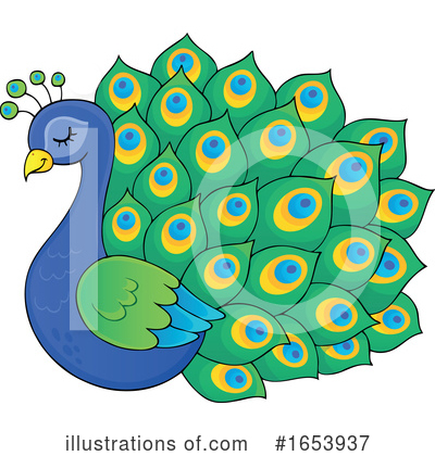Royalty-Free (RF) Peacock Clipart Illustration by visekart - Stock Sample #1653937