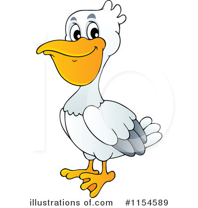 Royalty-Free (RF) Pelican Clipart Illustration by visekart - Stock Sample #1154589