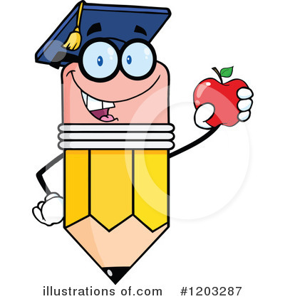 Pencil Character Clipart #1203287 by Hit Toon