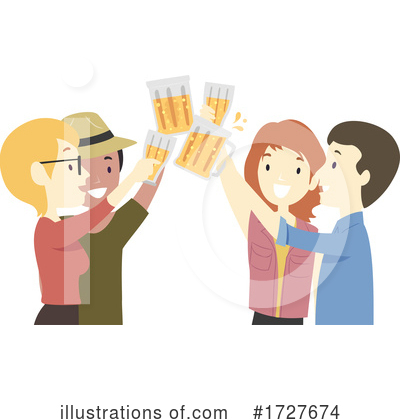 Toasting Clipart #1727674 by BNP Design Studio