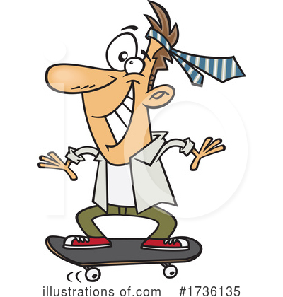 Skateboarding Clipart #1736135 by toonaday