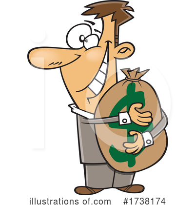 Money Bag Clipart #1738174 by toonaday