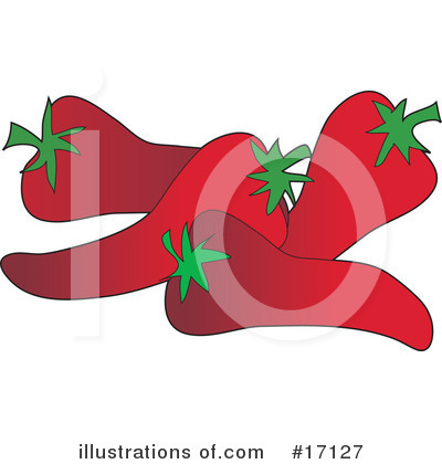 Royalty-Free (RF) Peppers Clipart Illustration by Maria Bell - Stock Sample #17127