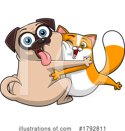 Cat And Dog Clipart #1792811 by Hit Toon