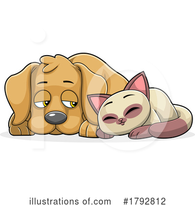 Cat And Dog Clipart #1792812 by Hit Toon