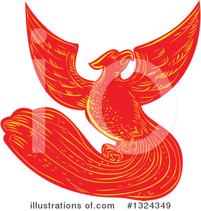Royalty-Free (RF) Phoenix Clipart Illustration by patrimonio - Stock Sample #1324349