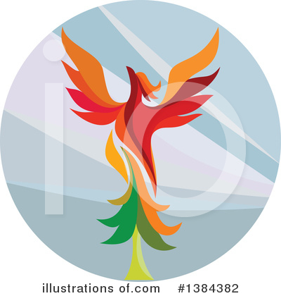 Royalty-Free (RF) Phoenix Clipart Illustration by patrimonio - Stock Sample #1384382