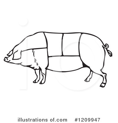 Royalty-Free (RF) Pig Clipart Illustration by Picsburg - Stock Sample #1209947