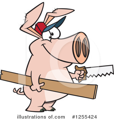 Royalty-Free (RF) Pig Clipart Illustration by toonaday - Stock Sample #1255424