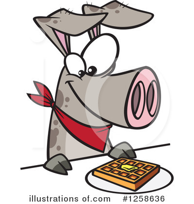 Royalty-Free (RF) Pig Clipart Illustration by toonaday - Stock Sample #1258636
