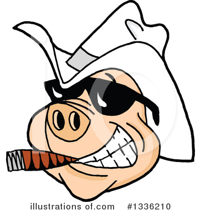Royalty-Free (RF) Pig Clipart Illustration by LaffToon - Stock Sample #1336210