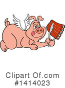 Pig Clipart #1414023 by LaffToon