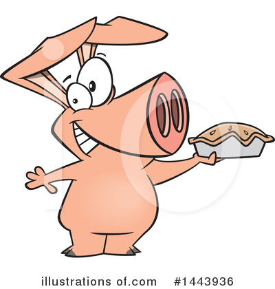 Royalty-Free (RF) Pig Clipart Illustration by toonaday - Stock Sample #1443936