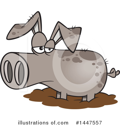 Royalty-Free (RF) Pig Clipart Illustration by toonaday - Stock Sample #1447557