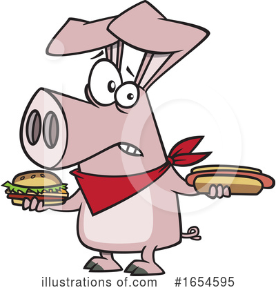 Royalty-Free (RF) Pig Clipart Illustration by toonaday - Stock Sample #1654595