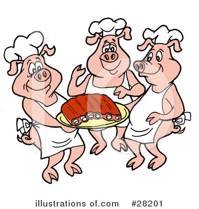 Royalty-Free (RF) Pig Clipart Illustration by LaffToon - Stock Sample #28201