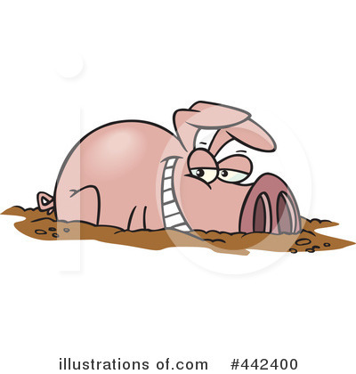 Royalty-Free (RF) Pig Clipart Illustration by toonaday - Stock Sample #442400