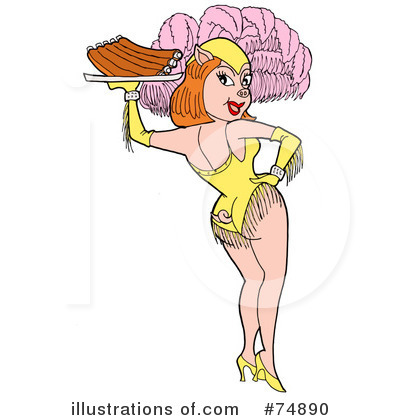 Waitress Clipart #74890 by LaffToon