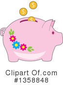Piggy Bank Clipart #1358848 by Maria Bell