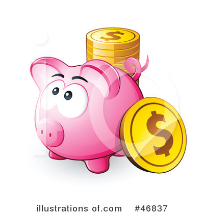 Piggy Bank Clipart #46837 by beboy