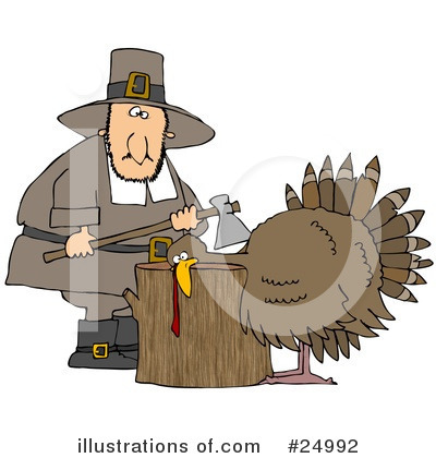 Royalty-Free (RF) Pilgrim Clipart Illustration by djart - Stock Sample #24992