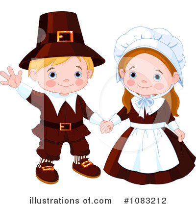 Royalty-Free (RF) Pilgrims Clipart Illustration by Pushkin - Stock Sample #1083212