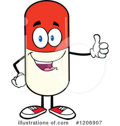 Pill Mascot Clipart #1206907 by Hit Toon
