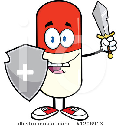 Pill Mascot Clipart #1206913 by Hit Toon