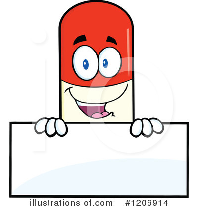 Royalty-Free (RF) Pill Mascot Clipart Illustration by Hit Toon - Stock Sample #1206914