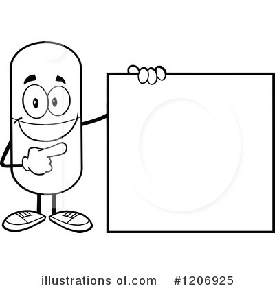 Pill Mascot Clipart #1206925 by Hit Toon