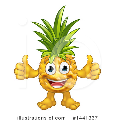 Pineapple Clipart #1441337 by AtStockIllustration