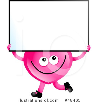 Royalty-Free (RF) Pink Heart Character Clipart Illustration by Prawny - Stock Sample #48465