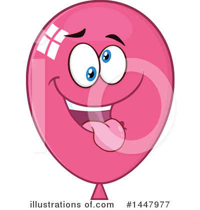 Pink Party Balloon Clipart #1447977 by Hit Toon