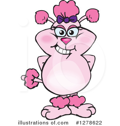 Pink Poodle Clipart #1278622 by Dennis Holmes Designs