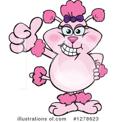 Pink Poodle Clipart #1278623 by Dennis Holmes Designs