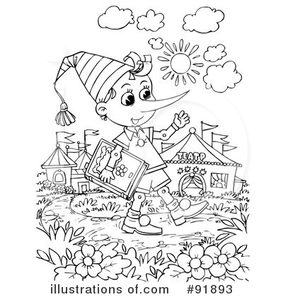 Royalty-Free (RF) Pinocchio Clipart Illustration by Alex Bannykh - Stock Sample #91893
