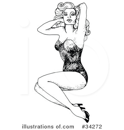 Royalty-Free (RF) Pinup Clipart Illustration by C Charley-Franzwa - Stock Sample #34272