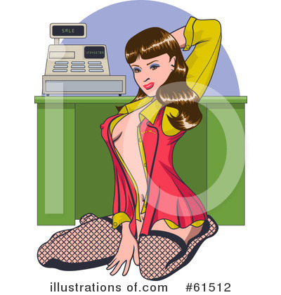 Royalty-Free (RF) Pinup Clipart Illustration by r formidable - Stock Sample #61512