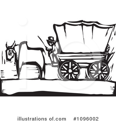 Covered Wagon Clipart #1096002 by xunantunich