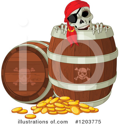 Royalty-Free (RF) Pirate Clipart Illustration by Pushkin - Stock Sample #1203775