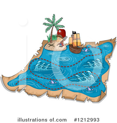 Treasure Map Clipart #1212993 by BNP Design Studio
