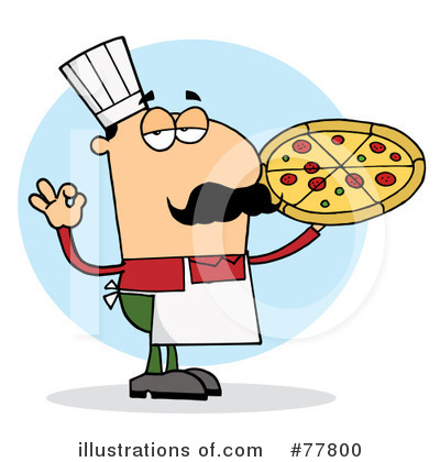 Royalty-Free (RF) Pizza Chef Clipart Illustration by Hit Toon - Stock Sample #77800