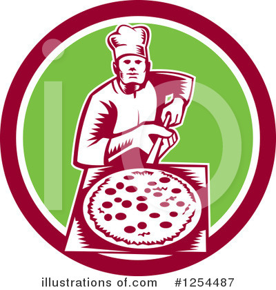 Royalty-Free (RF) Pizza Clipart Illustration by patrimonio - Stock Sample #1254487
