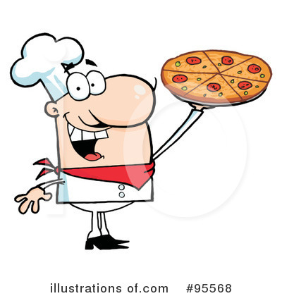 Pizza Chef Clipart #95568 by Hit Toon