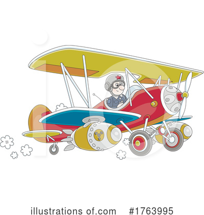 Royalty-Free (RF) Plane Clipart Illustration by Alex Bannykh - Stock Sample #1763995