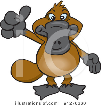 Platypus Clipart #1276360 by Dennis Holmes Designs