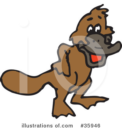 Platypus Clipart #35946 by Dennis Holmes Designs