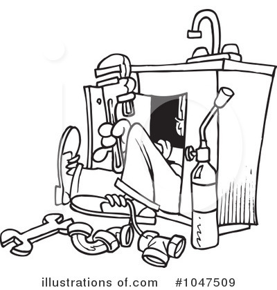 Royalty-Free (RF) Plumber Clipart Illustration by toonaday - Stock Sample #1047509